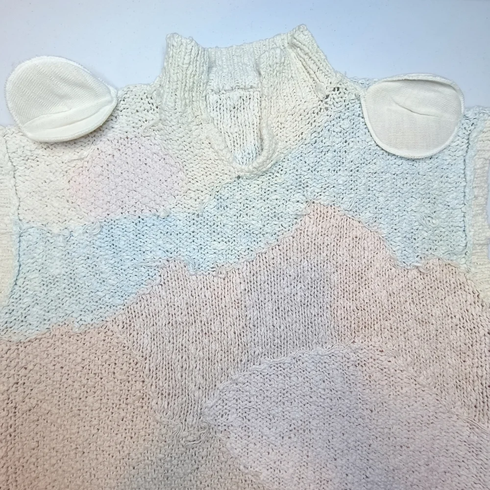 Vintage Liz Claiborne Pastel Geometric Knit Sweater Vest - Size Large - Picture 7 of 13